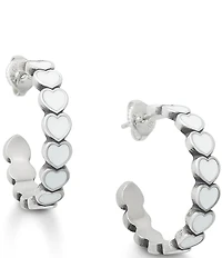 James Avery Medium Enamel Connected Hearts Hoop Earrings