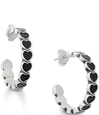 James Avery Medium Enamel Connected Hearts Hoop Earrings
