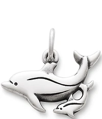 James Avery Mother and Baby Dolphin Sterling Silver Charm