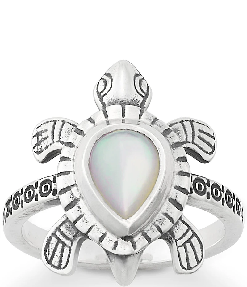 James Avery Mother of Pearl Turtle Ring