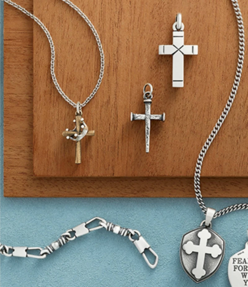 James Avery Nail Cross Sterling Silver Pendant Charm