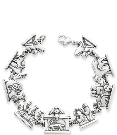 James Avery Sterling Silver Nativity Link Bracelet