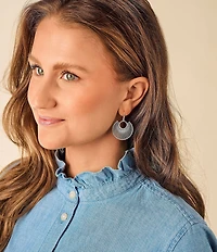 James Avery Open Fan Drop Earrings