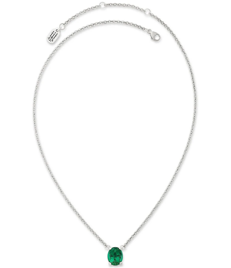 James Avery Oval Gemstone Short Pendant Necklace