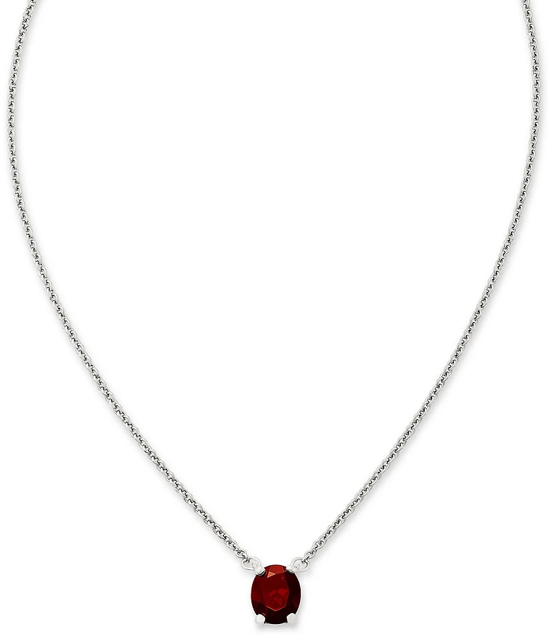 James Avery Oval Gemstone Short Pendant Necklace