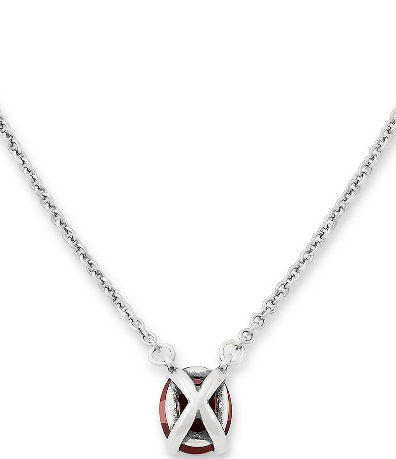 James Avery Oval Gemstone Short Pendant Necklace