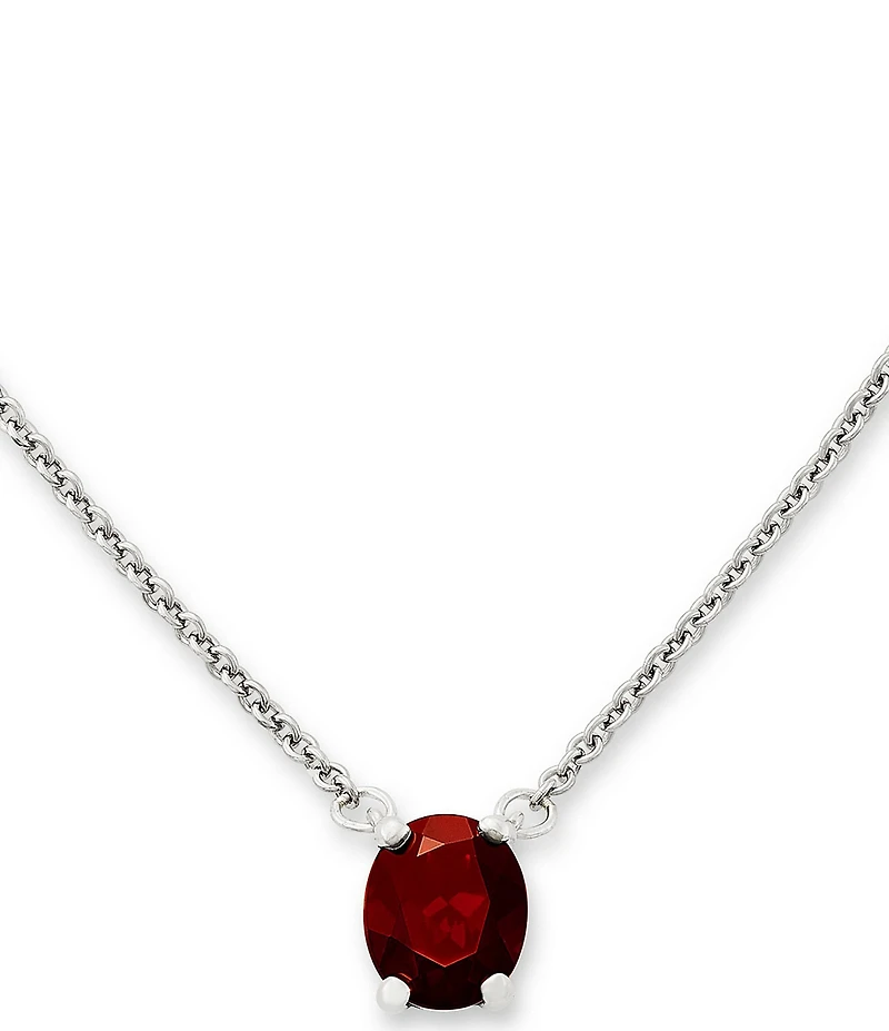 James Avery Oval Gemstone Short Pendant Necklace