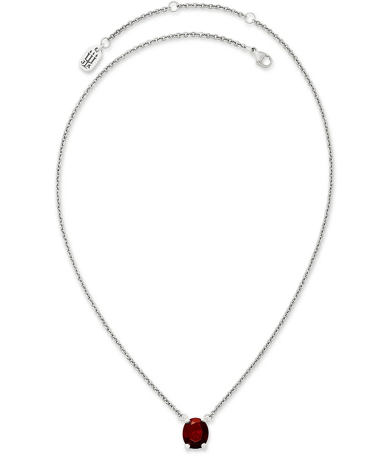 James Avery Oval Gemstone Short Pendant Necklace