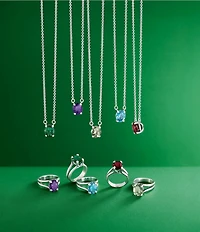 James Avery Oval Gemstone Short Pendant Necklace