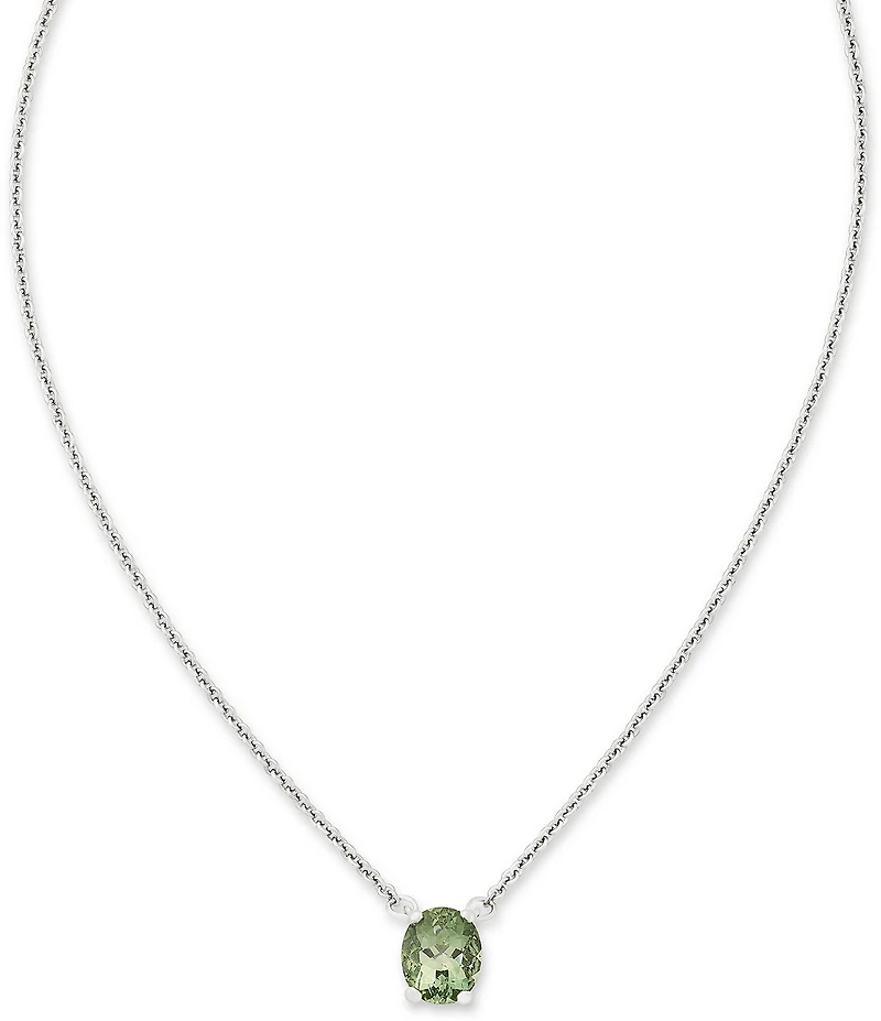 James Avery Oval Gemstone Short Pendant Necklace