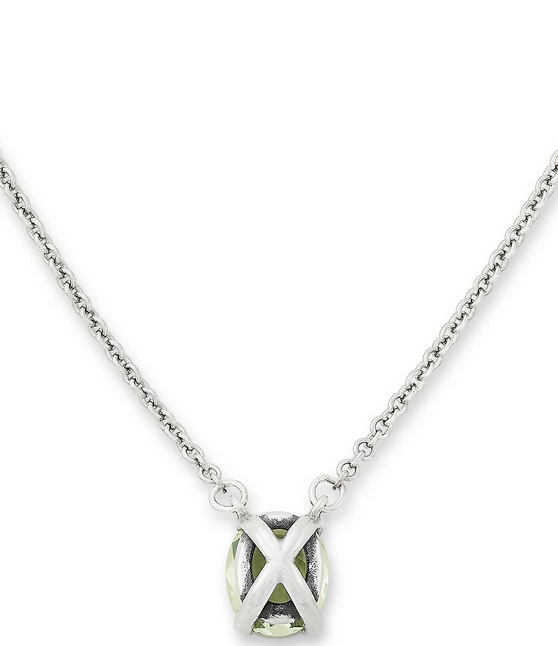 James Avery Oval Gemstone Short Pendant Necklace
