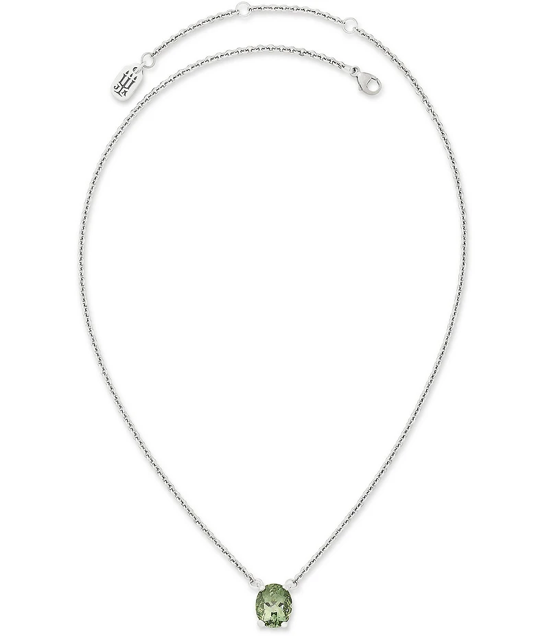 James Avery Oval Gemstone Short Pendant Necklace