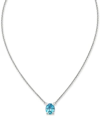 James Avery Oval Gemstone Short Pendant Necklace