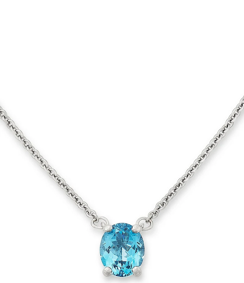 James Avery Oval Gemstone Short Pendant Necklace