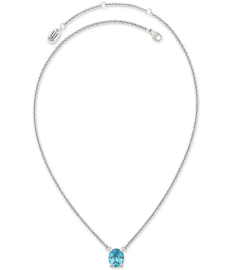 James Avery Oval Gemstone Short Pendant Necklace