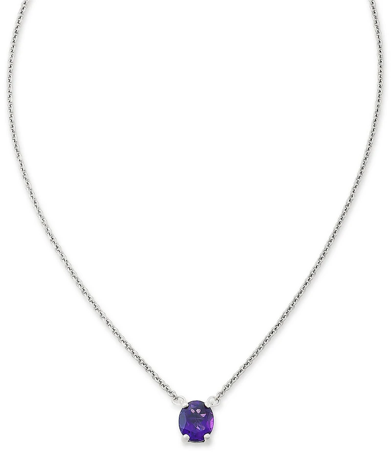 James Avery Oval Gemstone Short Pendant Necklace