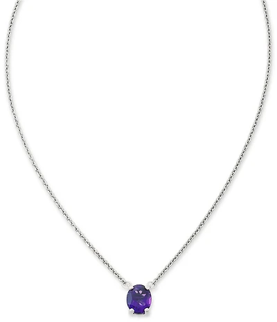 James Avery Oval Gemstone Short Pendant Necklace