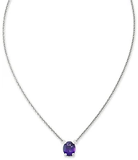 James Avery Oval Gemstone Short Pendant Necklace