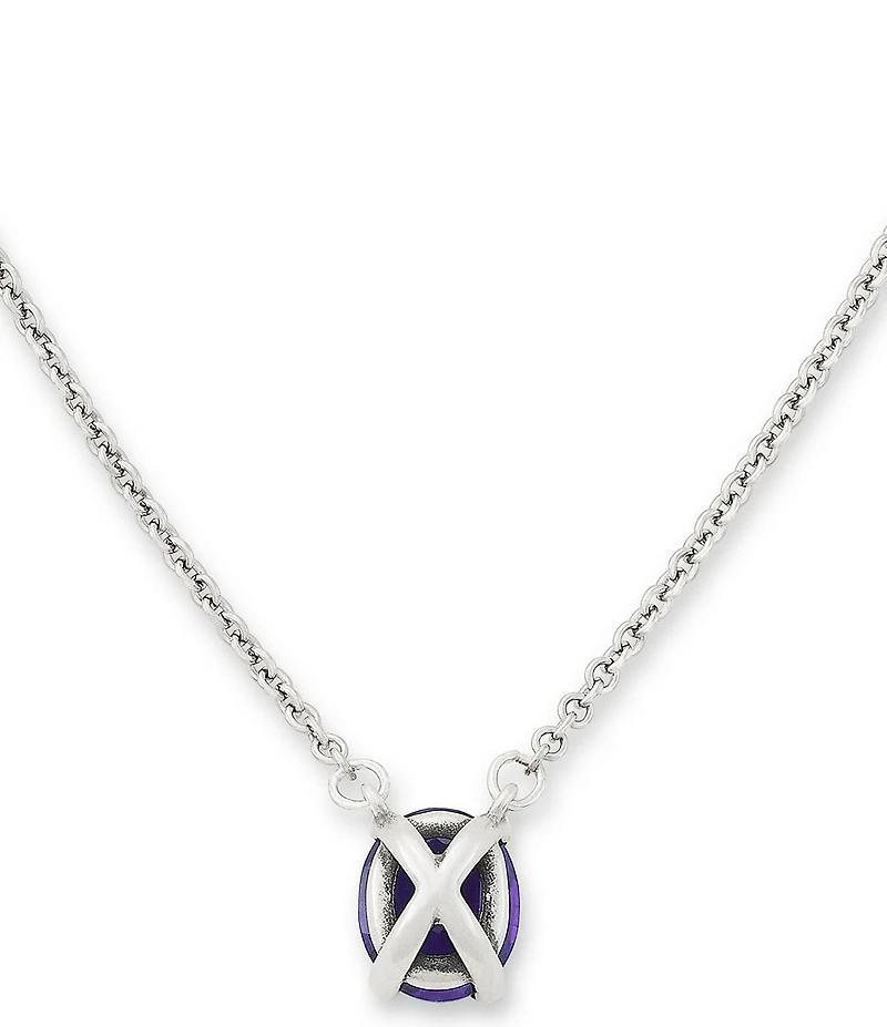 James Avery Oval Gemstone Short Pendant Necklace