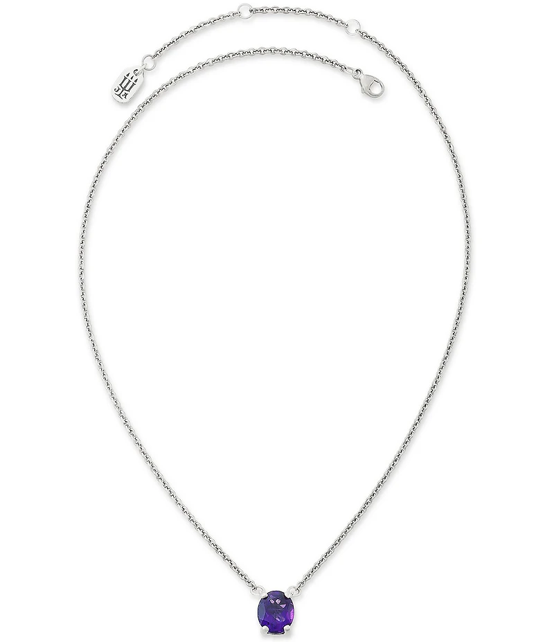 James Avery Oval Gemstone Short Pendant Necklace