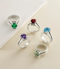 James Avery Oval Lab-Created Emerald Gemstone Ring