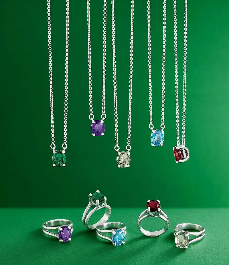 James Avery Oval Lab-Created Emerald Gemstone Ring