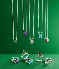 James Avery Oval Lab-Created Emerald Gemstone Ring