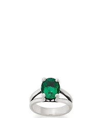 James Avery Oval Lab-Created Emerald Gemstone Ring