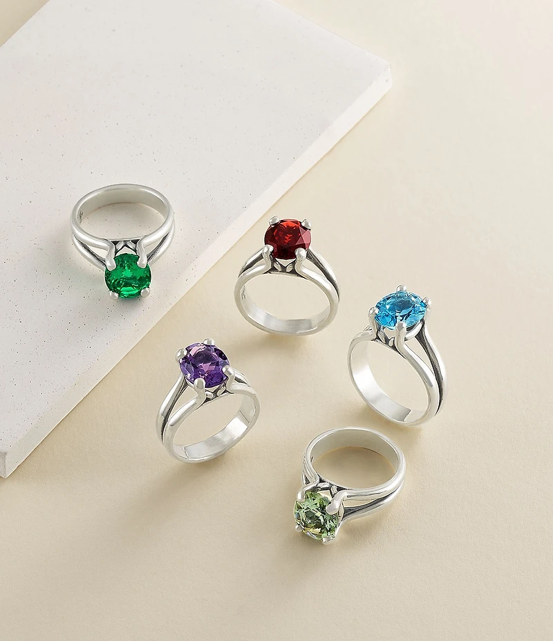 James Avery Oval Lab-Created Emerald Gemstone Ring