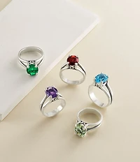 James Avery Oval Lab-Created Emerald Gemstone Ring