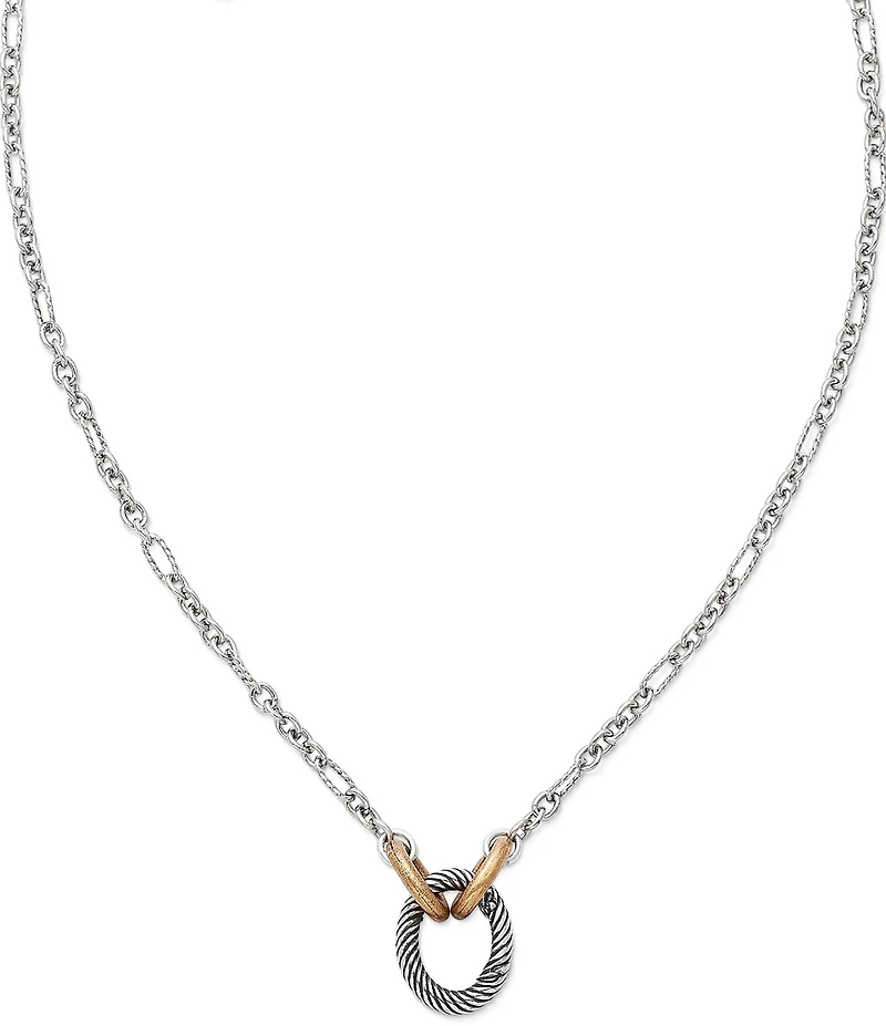 James Avery Oval Twist Changeable Charm Necklace