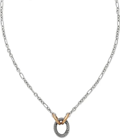 James Avery Oval Twist Changeable Charm Necklace