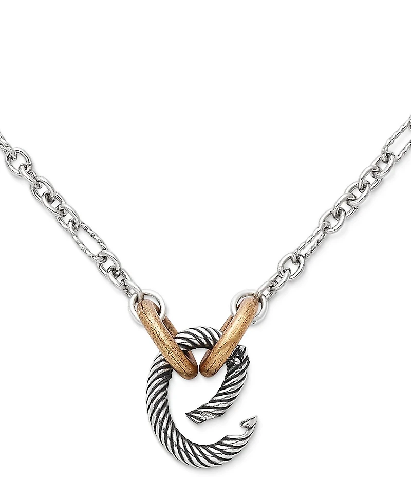 James Avery Oval Twist Changeable Charm Necklace