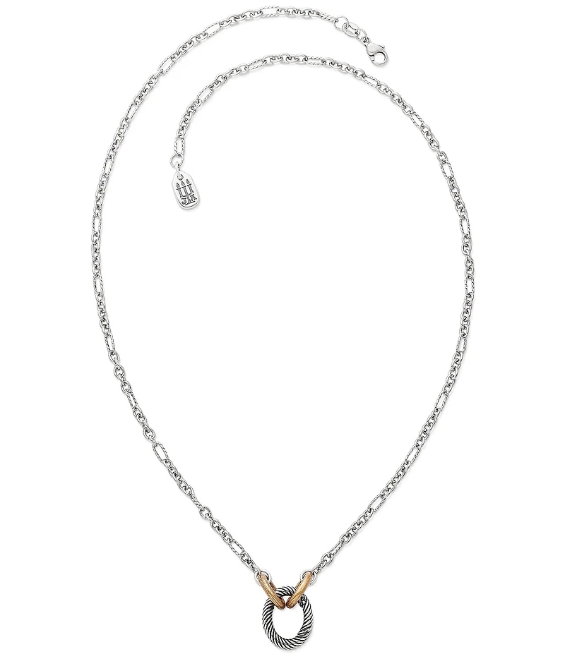 James Avery Oval Twist Changeable Charm Necklace