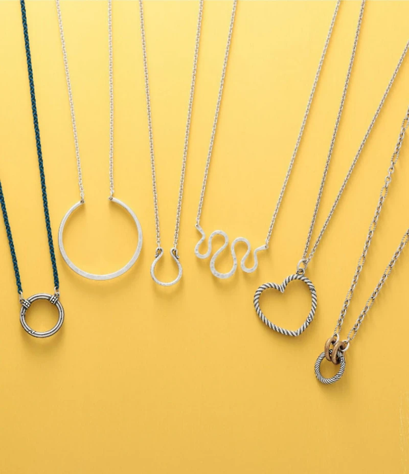 James Avery Oval Twist Changeable Charm Necklace
