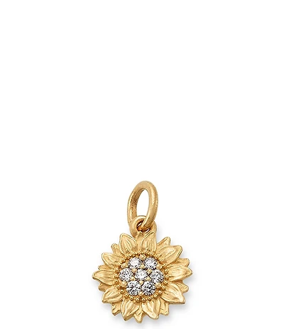 James Avery Pave Diamond Sunflower Pendant