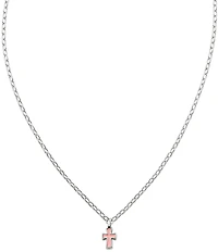 James Avery Petite Pink Enamel Cross Necklace