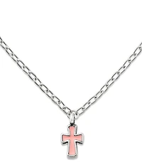 James Avery Petite Pink Enamel Cross Necklace
