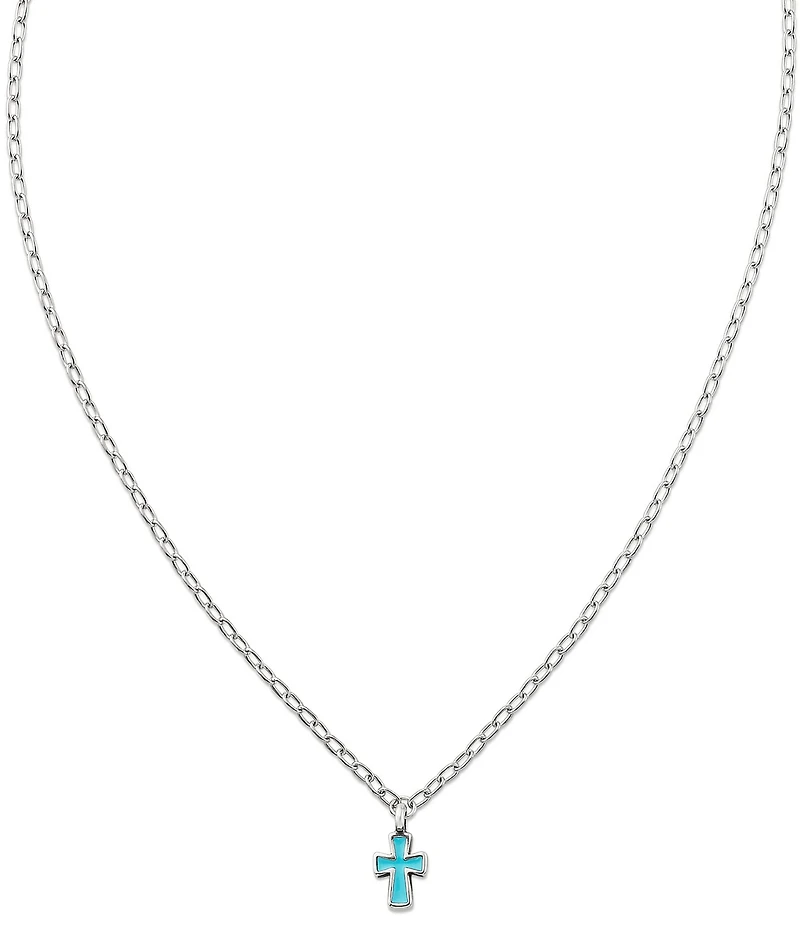 James Avery Petite Pink Enamel Cross Necklace
