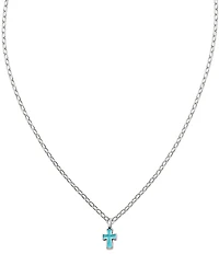 James Avery Petite Pink Enamel Cross Necklace