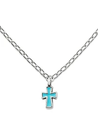 James Avery Petite Pink Enamel Cross Necklace