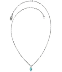 James Avery Petite Pink Enamel Cross Necklace