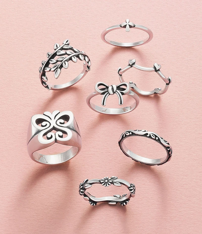 James Avery Pierced Spring Butterfly Sterling Silver Ring