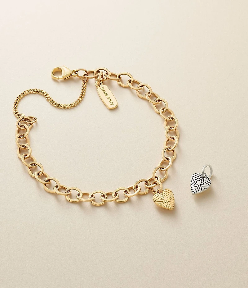 James Avery Radiant Star Mini Heart 14K Gold Charm