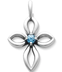 James Avery Remembrance Cross Birthstone Charm