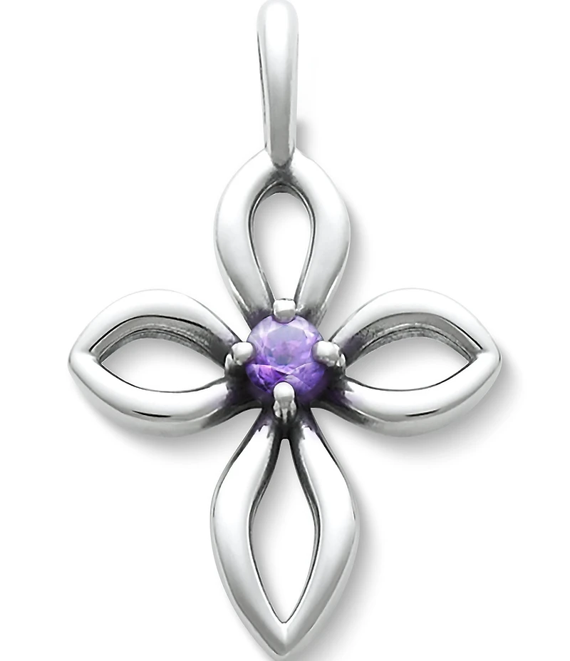 James Avery Remembrance Cross Birthstone Charm