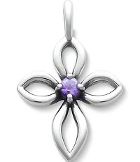 James Avery Remembrance Cross Birthstone Charm