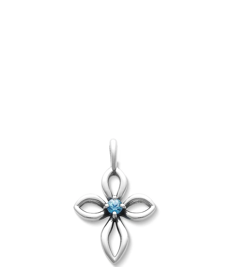 James Avery Remembrance Cross Birthstone Charm