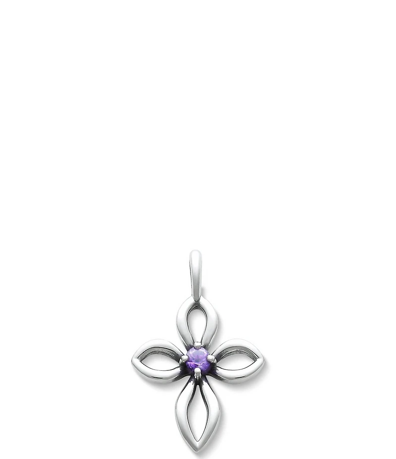James Avery Remembrance Cross Birthstone Charm