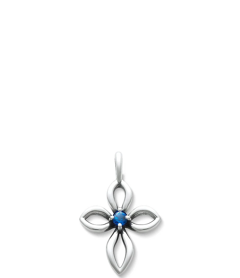 James Avery Remembrance Cross Lab-Created Birthstone Charm